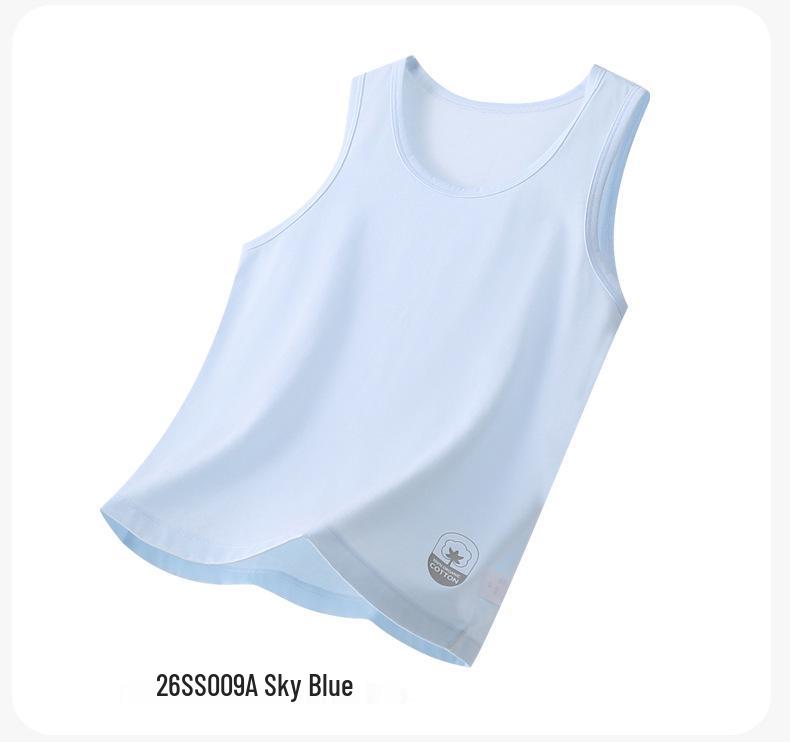 Kids' Summer Cotton Sleeveless Vest - Unisex Base Layer for Tweens
