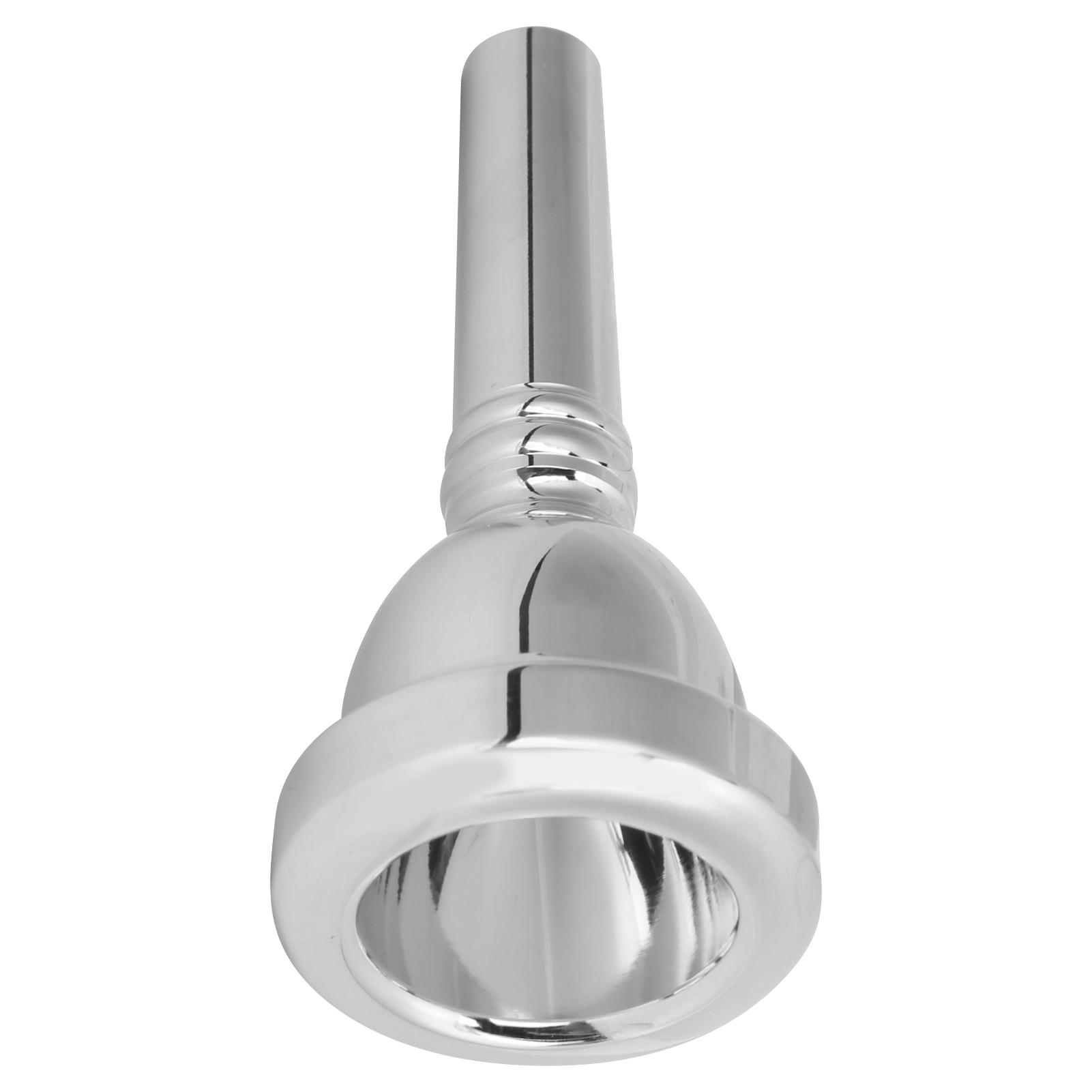 

12-дюймовый мундштук для горна Прочный медный аксессуар для музыкального инструмента для тенор-тромбонаСеребристый серебряный