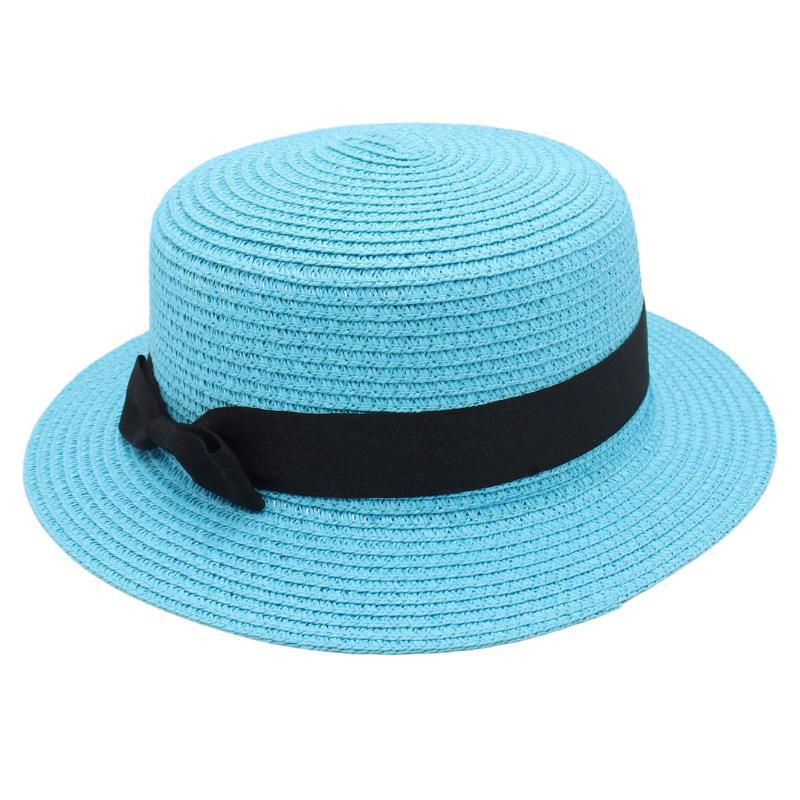 Sweet Straw Hat Cloth With Sun Hat Fairy Wind Bucket Hat Flat Top Cool Hat Panama Hat Cute