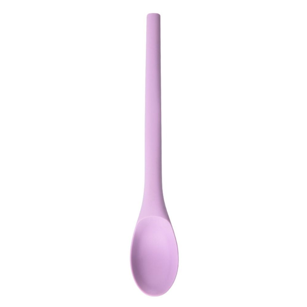 Heat Resistant Silicone Spoon Mixing Dessert Stirring Spoon Tableware Ice Cream Spoon  Kitchen фиолетовый