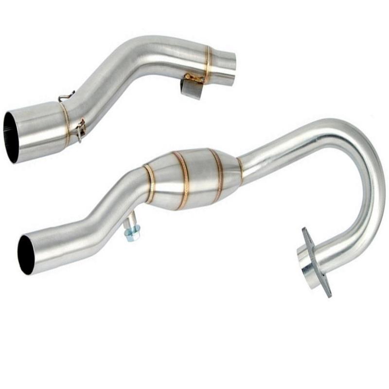 Stainless Steel Exhaust Pipe Header Mid Pipe Slip-On Type For Honda CRF 300L CRF300L Rally ABS 2021 2022 2023