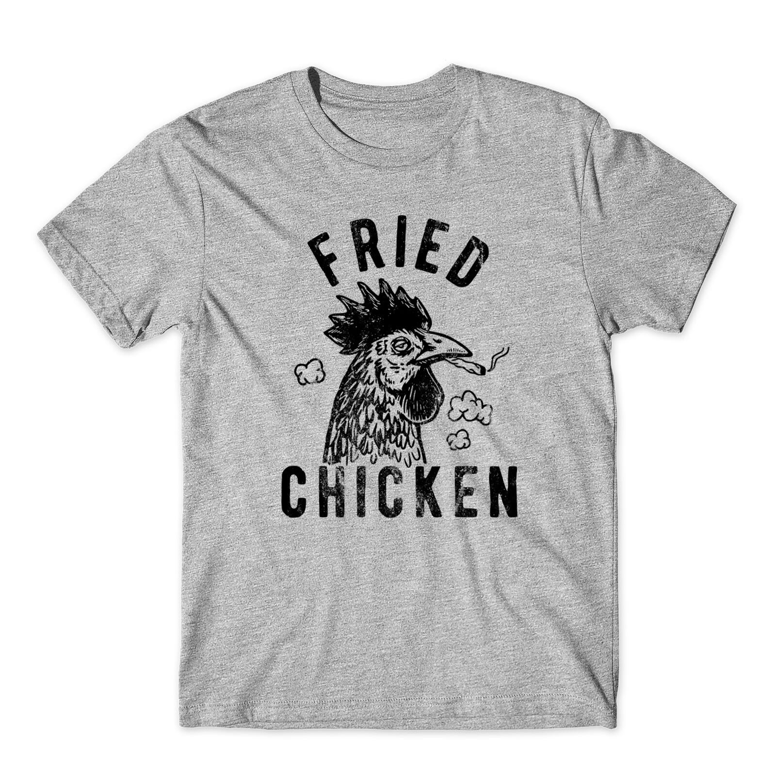 Fried Chicken Funny Mens 100% Cotton T-shirt Mens Tees Top Adult Womens Graphic Novelty Tee Heather Grey M