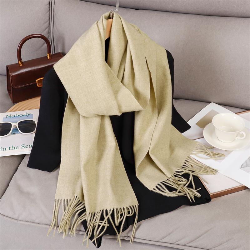 

69 Colors Winter Scarf for Women Warm Cashmere Scarves Hijab Solid Lady Long Shawl Wrap Female Pashmina Bandana Poncho Stoles 33X180 cm