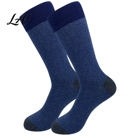 Everyday Cotton Crew Socks Men Argyle Socks Plus Size Colorful Striped Thick Dress Thickened Autumn Winter for Cold Weather Comfortable Non Binding