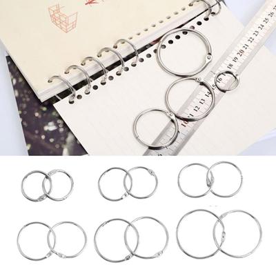 Split Ring Hinged Rings Keychain Metal Ring Binder Loose-leaf Book Hoops Circle Book Binder