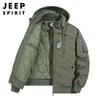 JEEP SPIRIT Quilted Cotton Workwear Jacket - Casual, Thick, Versatile for Autumn/Winter