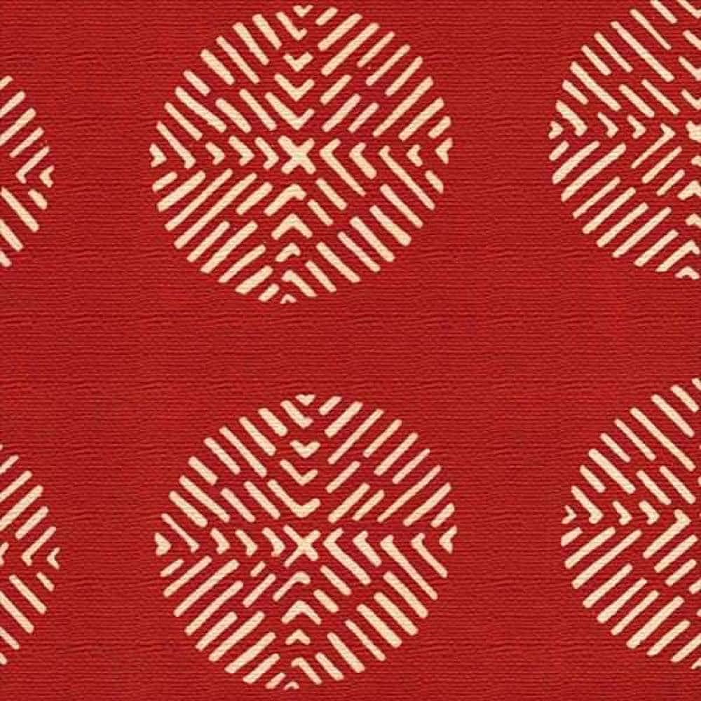 Japanese Kimono Art 57cm x Large Made in Stylish Interior Living Room Geometric Fashion Fabric Panel, 57cm, Size, Japan, Poster, Decor, Decor, Red,