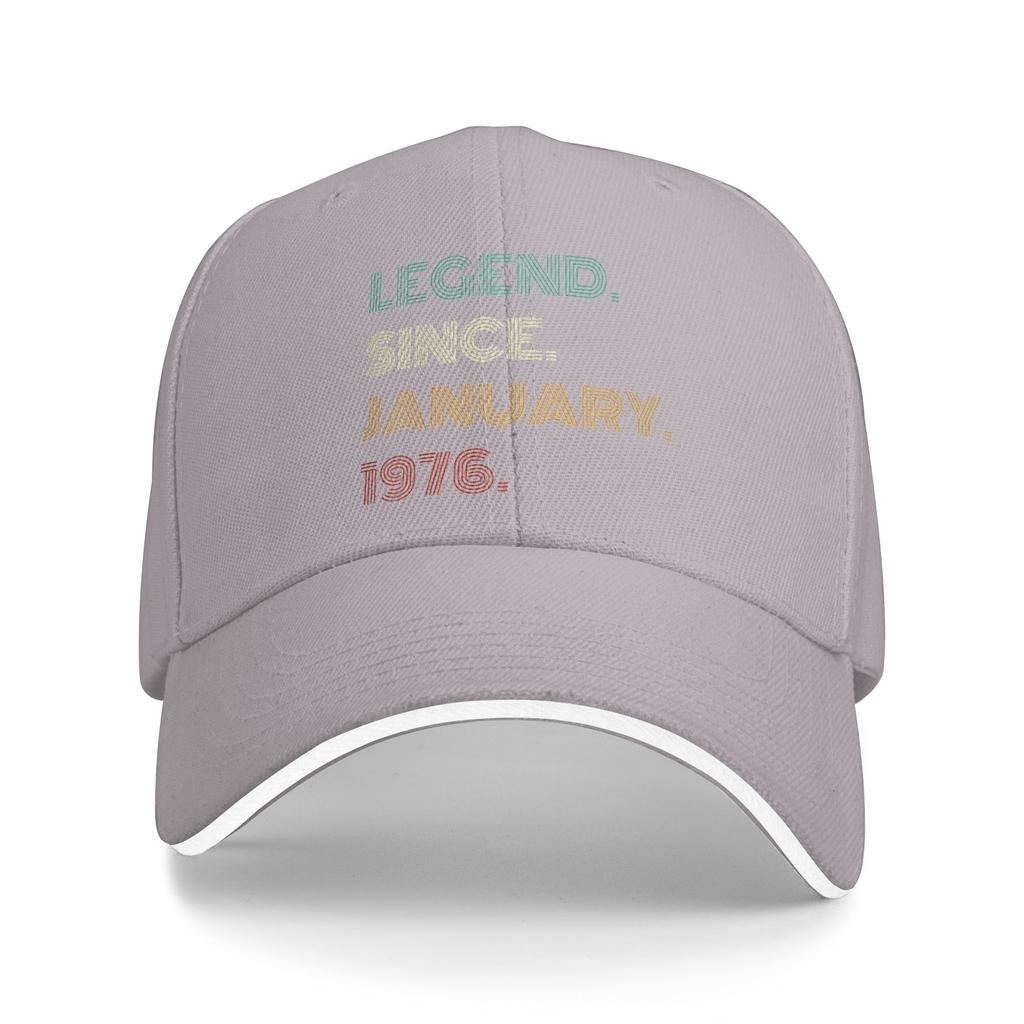 50 Years Old Legend Since January 1976 50th Birthday Baseball Cap Vintage Hip Hop Hats Summer Male Outdoor Sport Baseball Caps