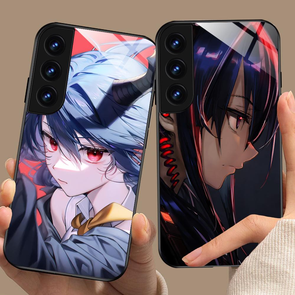 Arknights Chen Glass Mobile Phone Case for Samsung Galaxy S26 S25 S24 S23 S22 S21 S20 Note20 Plus FE Ultra Colorful Cover