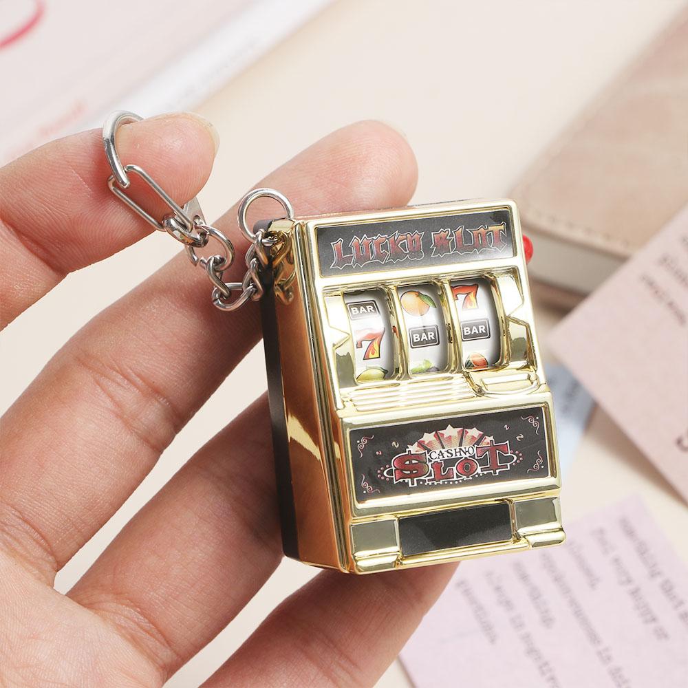 Toys Educational Toy Lucky Jackpot Keyrings Fruit Machine Safe Machine Slot Machine Key Chains