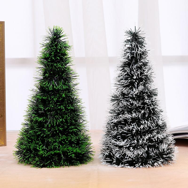 Kreativer Mini-Schreibtisch-Weihnachtsbaum, Gehäkelter Weihnachtsbaum, Weihnachtsdekorationen