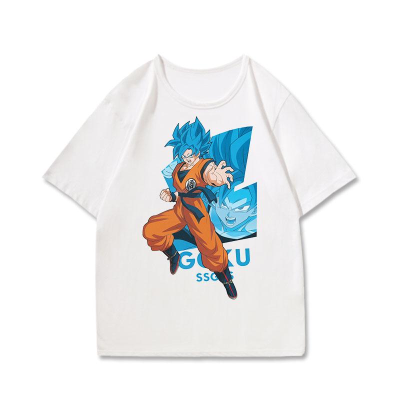 Dragon Ball Joint Shortsleeved Tshirt Mens and Womens Dragon Ball Super Clothes Pure Cotton Tshirt Comfortable and Casual