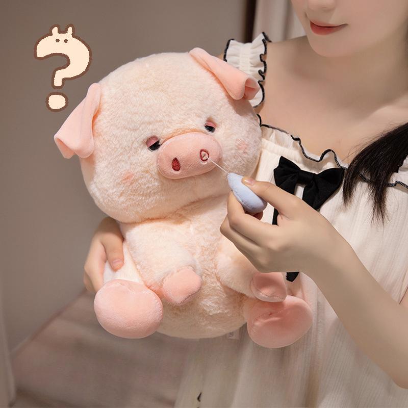 Cute Pink Thread Pig Plush Toy Cute Runny Pig Healing Doll Comforting Doll Girl Gift