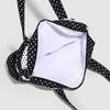 Retro polka dot love commuter canvas bag large capacity contrasting color tote bag versatile portable underarm shoulder bag women