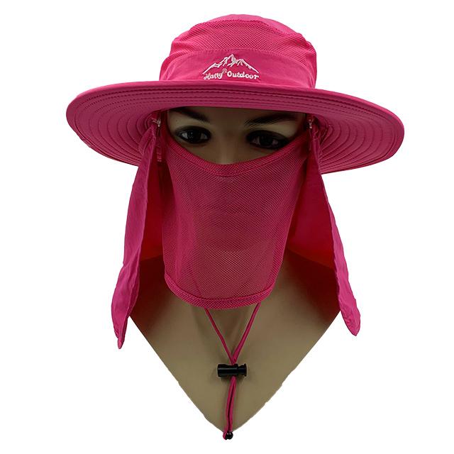 UV Protection Bucket Hat with Neck Flap for Unisex Outdoor Activities