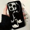 Swan Pattern Phone Case Suitable for iPhone 17 16 15 14 13 12 11 Pro/Max/Plus Anti Drop and Shockproof Back Cover