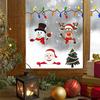 Christmas Peeking Reflective Car Decals Santa Claus Reindeer Snowman Funny Car Stickers For Auto,SUV,Truck, Refrigerator Window Indoor And Outdoor