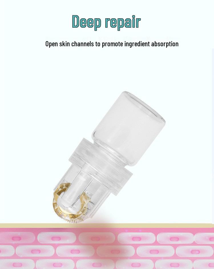 64-контактный золотой микроигольчатый ролик с гиалуроновой кислотой для роста волос и косметического ухода