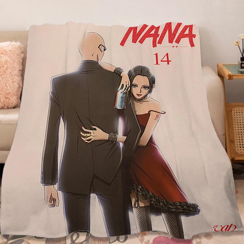Anime Girls Nana Flannel Blanket 3d Printed Picnic Blankets Warm Soft and Comfortable Throw Blanket Home Travel Birthday Gift