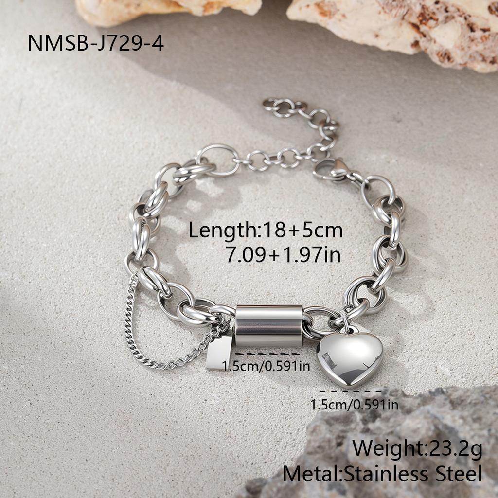 Fashion Love Pendant Chain Bracelet Personalized Niche European and American Hand Jewelry