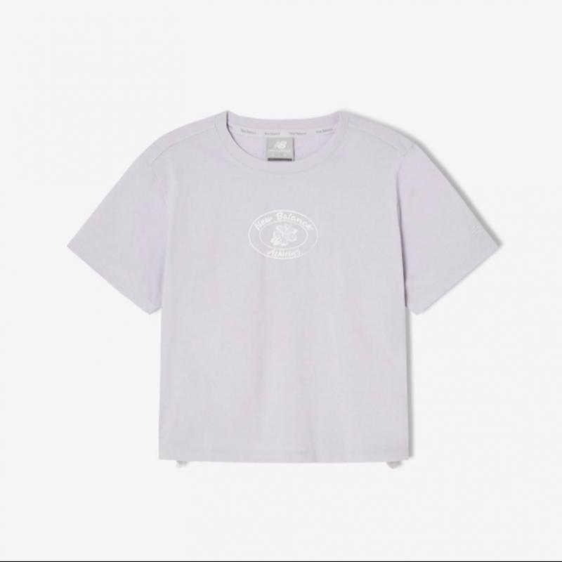 New Balance Crop Graphic Short Sleeve Tee Semi Over Women B1 Nbnef3w612 10 15 76