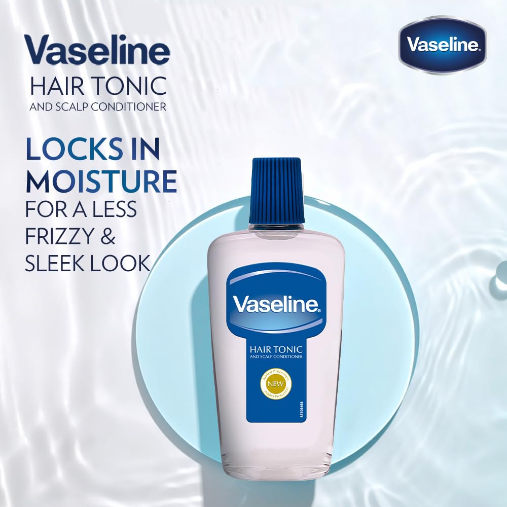 Vaseline Hair Tonic & Scalp Conditioner 200 ML Pack of 1 Smooth Hair, Moisture Lock, Non-Greasy Shine