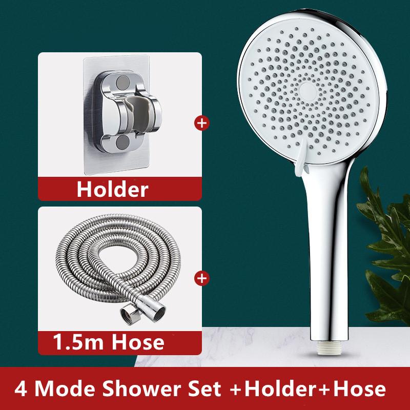 4 Modes Big Panel Large Flow Shower Head High Pressure Showers Massage Spa Handheld Showerhead Bathroom Accessories
