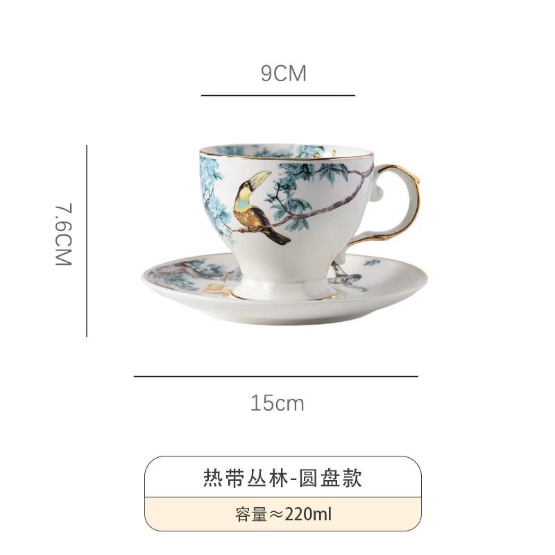 Nordic Luxury Coffee Cup and Plate Hand drawn gold edged ceramic mug Household afternoon tea cup Leisure tea dessert mug 200ml-220ml