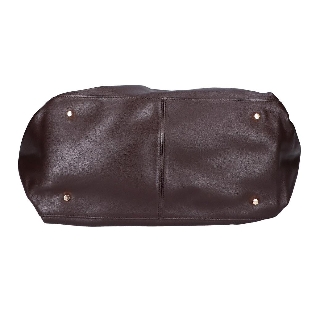 CELERI Leather X Canvas Reversible Tote Bag Brown / IvoryUsed