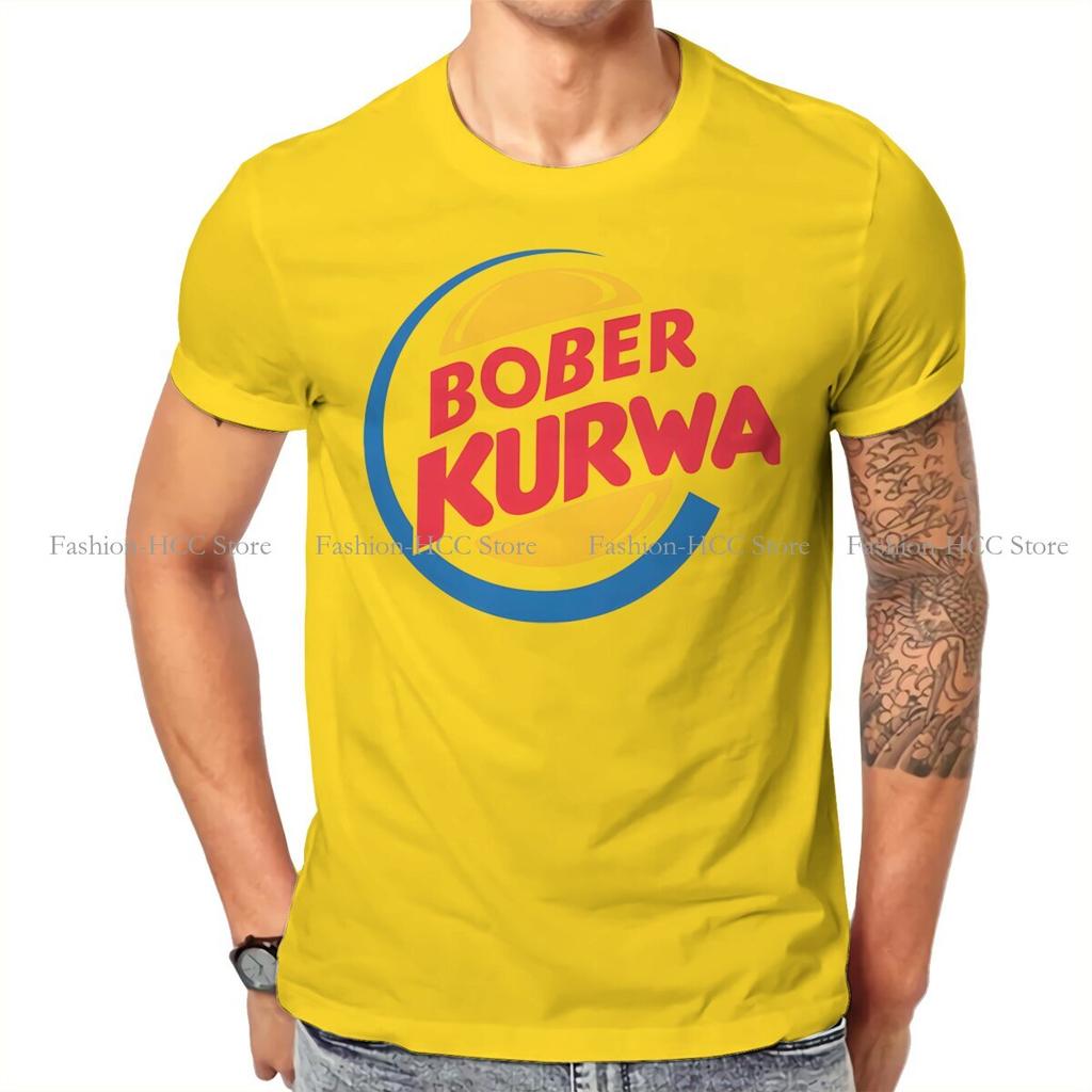 Bober Beaver Inspired Burger King Tshirt Classic Grunge Unisexs Tees Tops Loose Cotton Oneck T Shirt