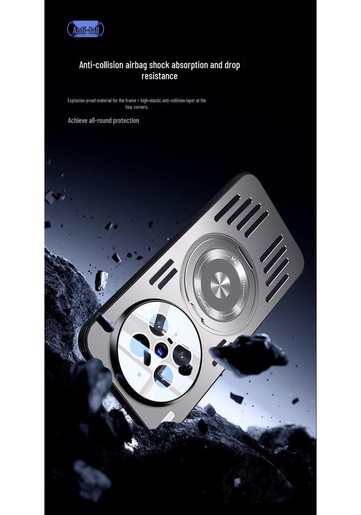 Custodia Magnetica Ultra-Sottile in Alluminio Ghiaccio Vivo X300 con Dissipazione del Calore Vuota, Compatibile con X300Pro.