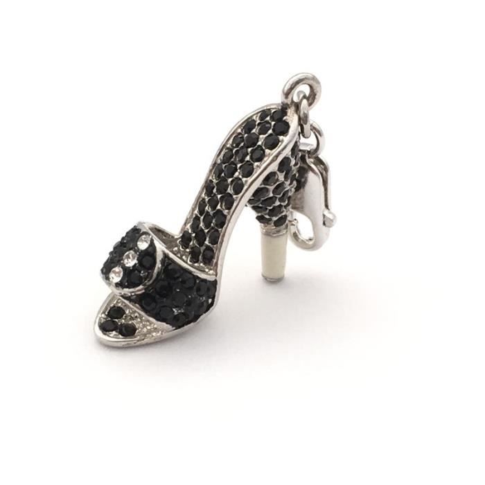 Brelocque Femme Glamour - GS1-01 - Noir - Argent - 4cm