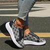 Fashion Women's Sports Shoes with Platform 2025 Autumn Embroidery Floral Thick Bottom Sneakers Women Front Zip Designer Shoes Plus Size