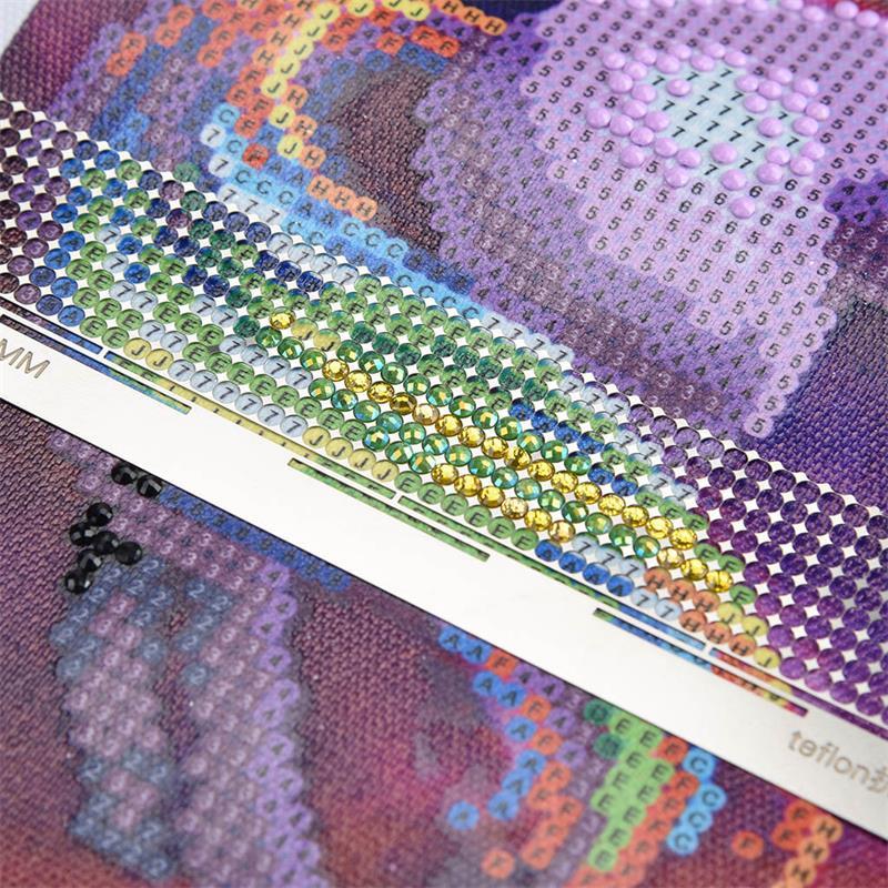 Diamond Draw Mesh Ruler Stainless Steel Rulers Nano Dot Pen Adhesive Drill Ruler Cross Stitch Household Professional Tool