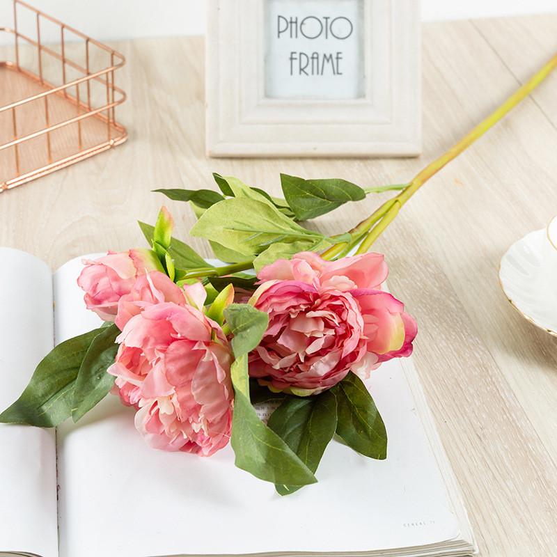 

Realistic Peony Faux Flower For Interior Decor And Photography Props In Various Colors лавандовий
