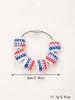 Independence Day & Halloween Sports Style Wooden Bead Keychain Bracelet