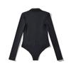 Sexy Blazer Collar Double-breasted Jumpsuit Slim Fit Black Outerwear Women