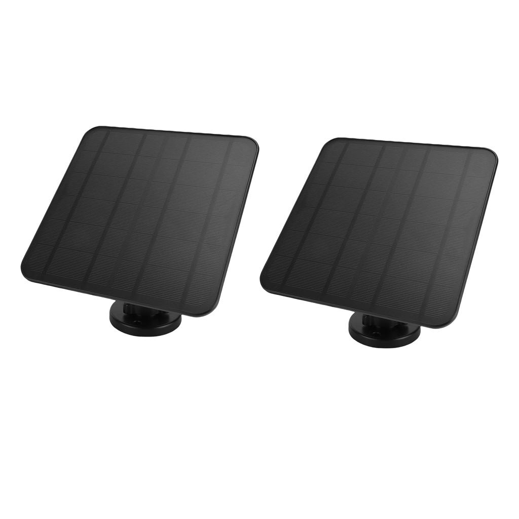 2 Pcs 12W Solar Panel Suitable for Ring Camera DC USB C Micro USB Ports IP65 Water Proof Solar Panel Charger with 9.8ft