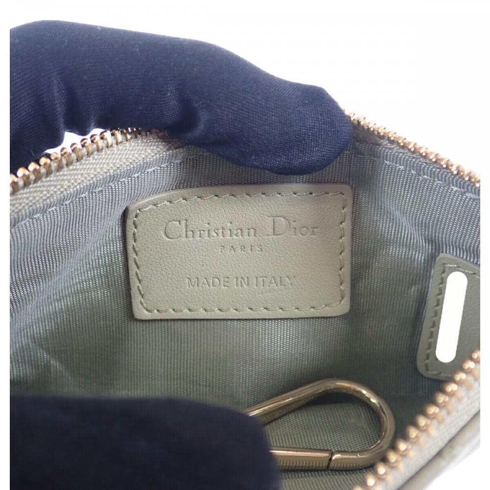 Dior Coin Case Sage Green Lambskin Women