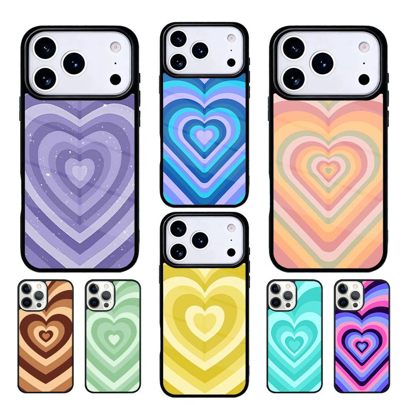 Love Heart Phone Case For iPhone 17 AIR 16 Pro Max 15 14 Pro 11 12 13 Shockproof Silicone Cover