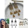 Ethnic Bohemian Long Dangle Earrings With Alloy Floral Design For Women