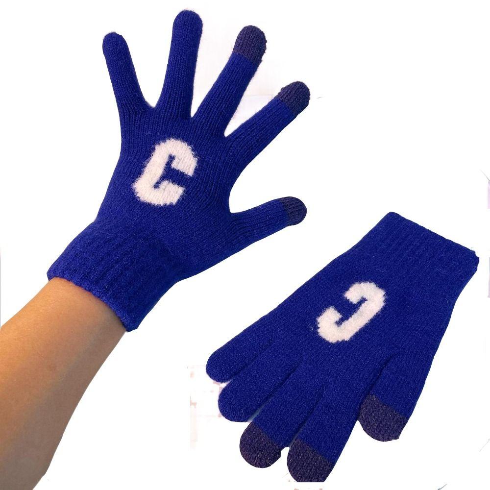 

Буква C Конфетный цвет Уличные перчатки Перчатки в корейском стиле Перчатки Женские Вязаные перчатки