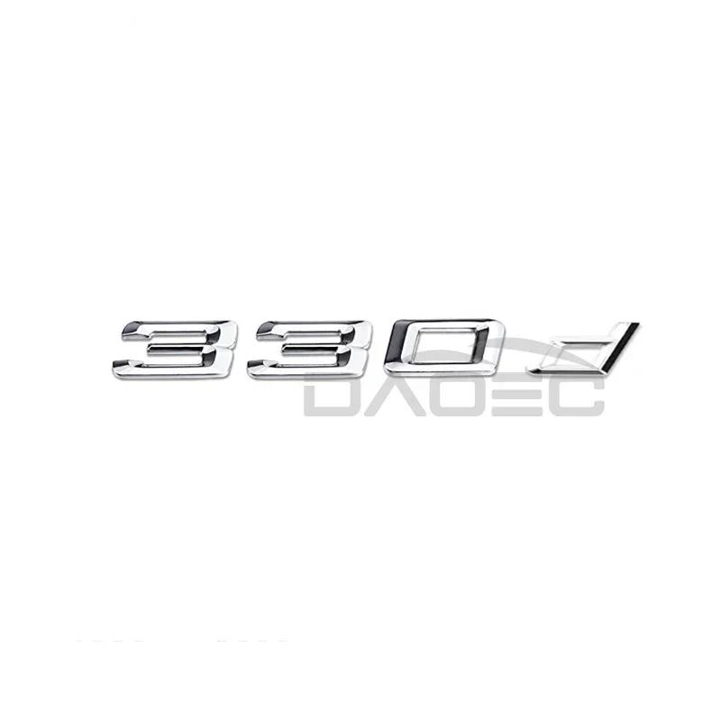 Car 3D ABS Trunk Letters Logo Badge Emblem Decals Sticker For BMW 3 Series 320d 325d 328d 330d 335d E46 E90 E91 F30 F31 F34 G20 CJ6
