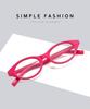 Schutzbrille Mode Ovaler Rahmen Damenbrille Optische Anti-Blaulicht-Brillenfassung Einfache Elliptische Brillenfassung