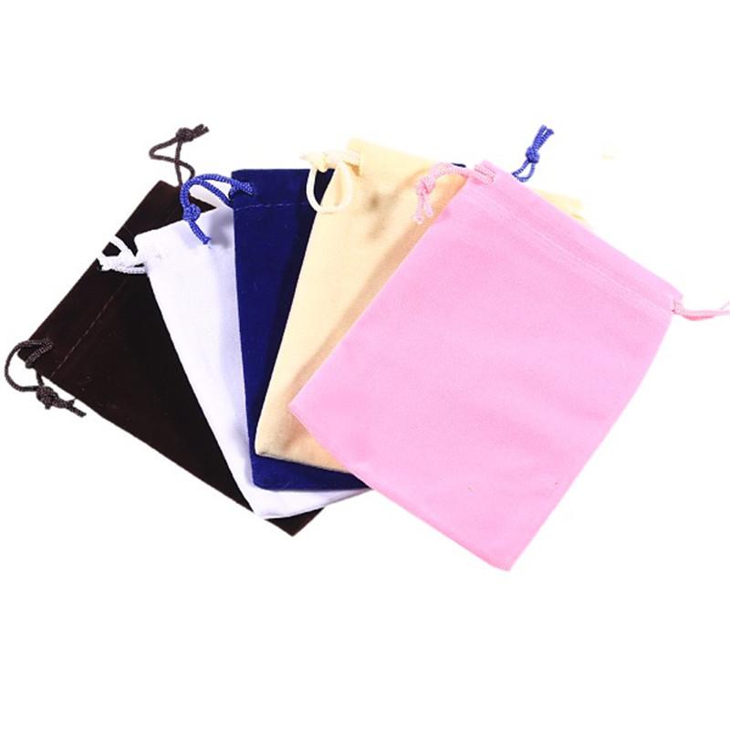 Spot Flannel Bag, Jewelry Packaging Flannel Bundle Mouth Bag, Earphone Mobile Power Supply Flannel Bag