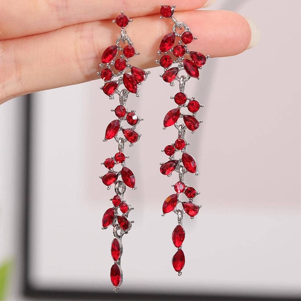 Christmas Baroque Irregular Imitation Pearl Stacked Star Tree Drop Earrings for Women Xmas Tree Earring Holiday Zircon Gift