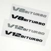 3D ABS V8 Biturbo Car Emblem Fender Badge Decal for C63S E63 CLS63 - Sticker Accessory for Enhanced Vehicle Identification