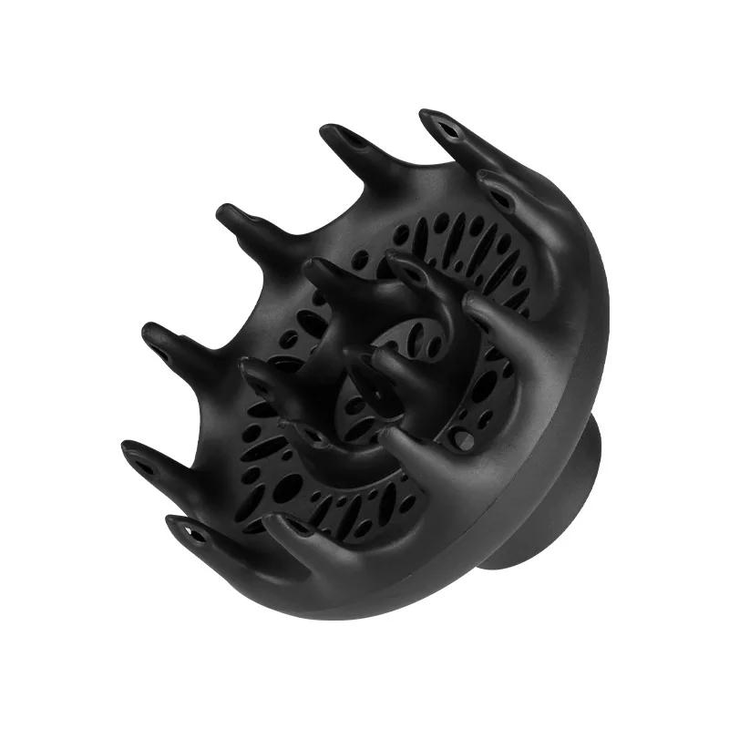 

1 шт. Диффузор для волос для кудрявых и натуральных волос, Максимальное устранение пушистости Черная орхидея, Улучшение естественной кудрявости волос, Насадка для фена чёрный