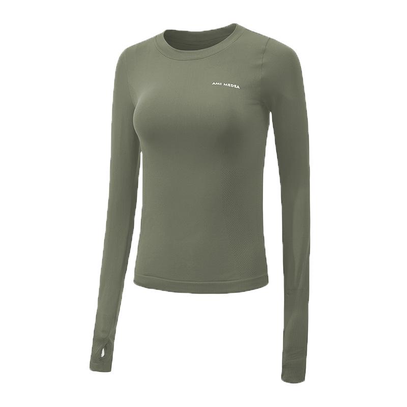 Women's Slim Fit Quick-Dry Long Sleeve Yoga and Running Top