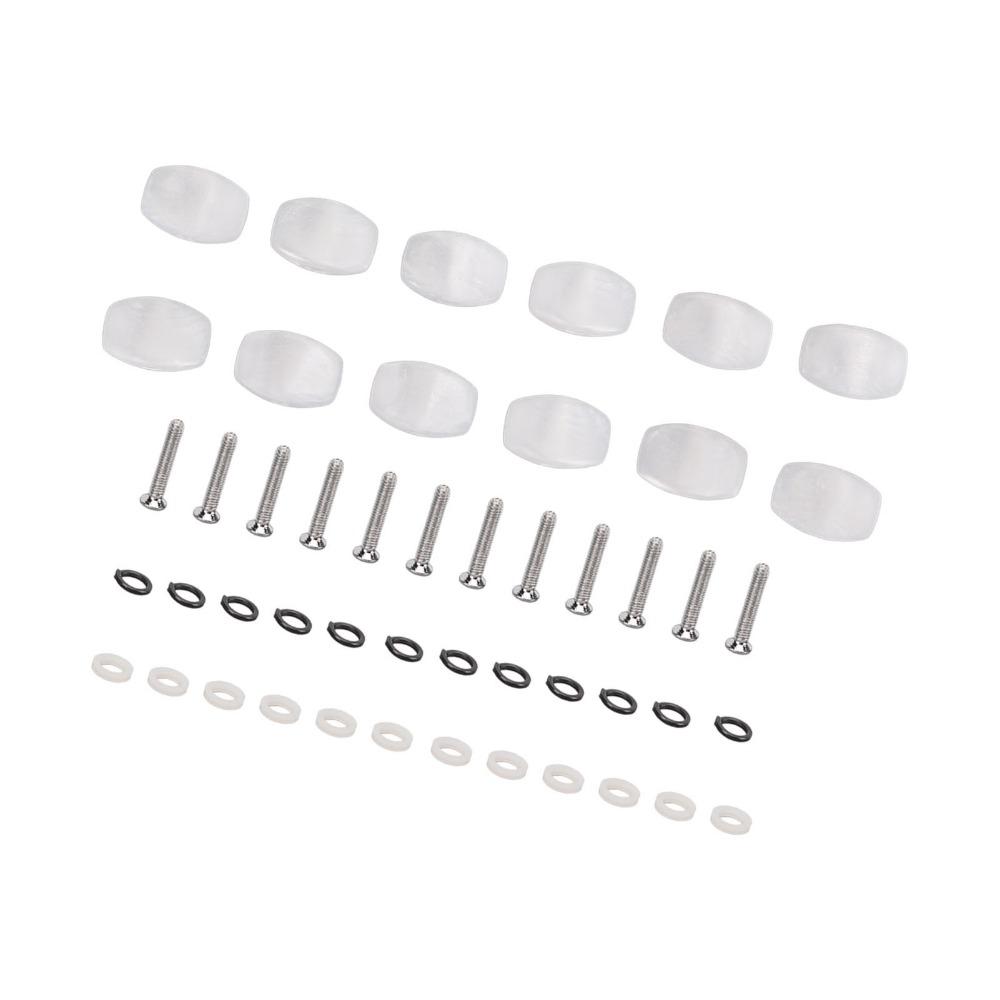 12PCS Plastic Material Machine Head Tuner Screws Washers Included Tuning Key Buttons  For Guitars